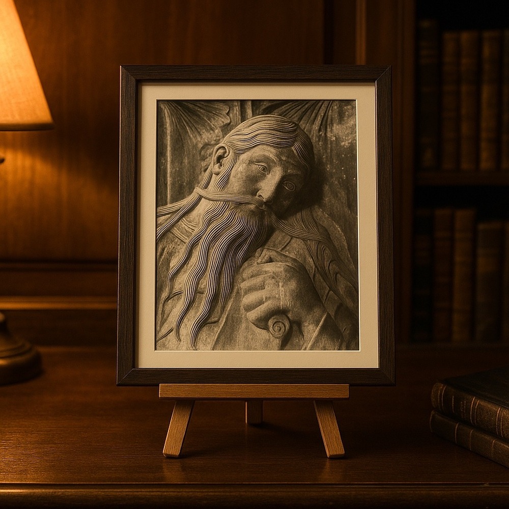 Vintage Photograph Print Prophet Jeremiah‎ Moissac A. Allemand Atelier du Regard